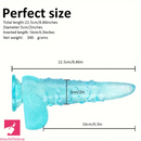 8.86in Clear Green Octopus Tentacle Spiked Big Dildo For Women Sex