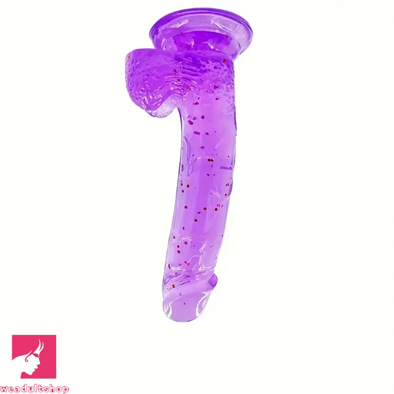 7.87in Jelly Confetti Women Dildo For G Spot Clit Stimulate Massage