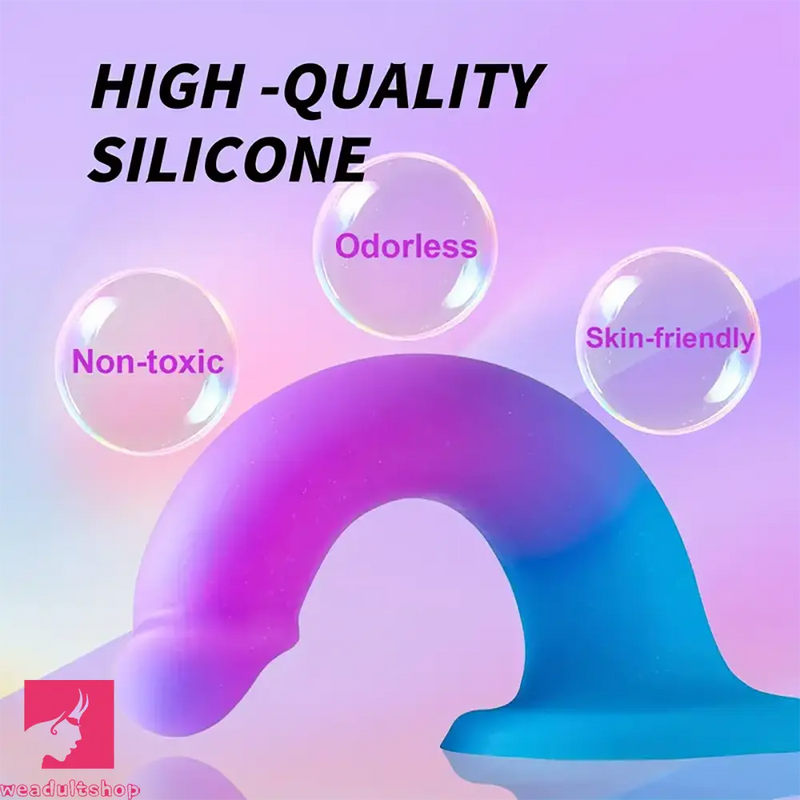 5.5in Colorful Soft Silicone Beginner-Friendly Dildo For Erotic Hands-Free