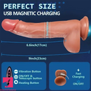 9in Vibrating Heating Thrusting Rotation Realistic Automatic Erotic Dildo