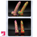 8.86in Spiked Soft Silicone Big Meat Pellet Mixed Color Dildo