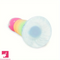 7.87in Luminous Silicone Real Soft Rainbow Dildo Hands Free Toy