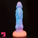 8.66in Mushroom Head Silicone Soft Glowing Luminous Knot Dildo