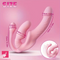 5.12in Triple Ended Silicone Strapless Double Vibrating Cock Dildo