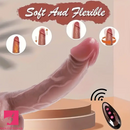 8.6in Telescopic Vibrating Heating Remote Silicone Soft G Spot Dildo