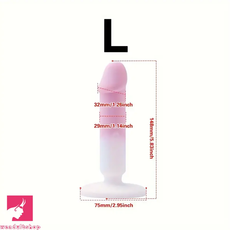 4.88in 5.28in 5.83in Silicone Small Soft Real Dildo For Beginner to Expert