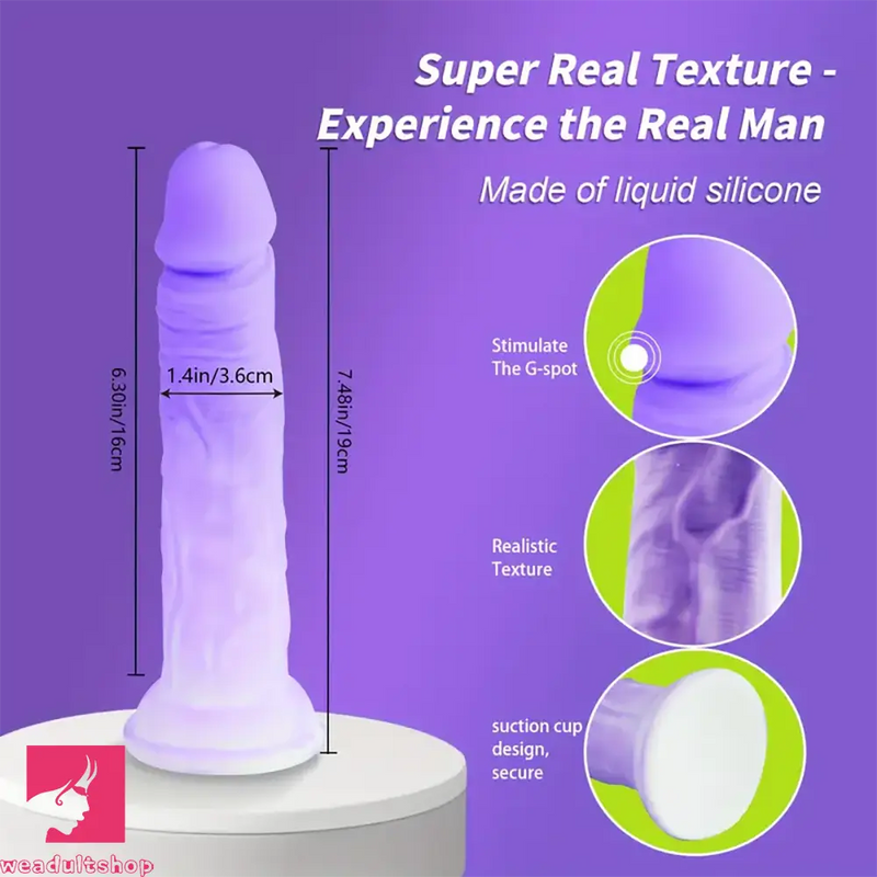 7.48in Silicone Body-Safe Soft Real Dildo For Erotic Adults G-Spot