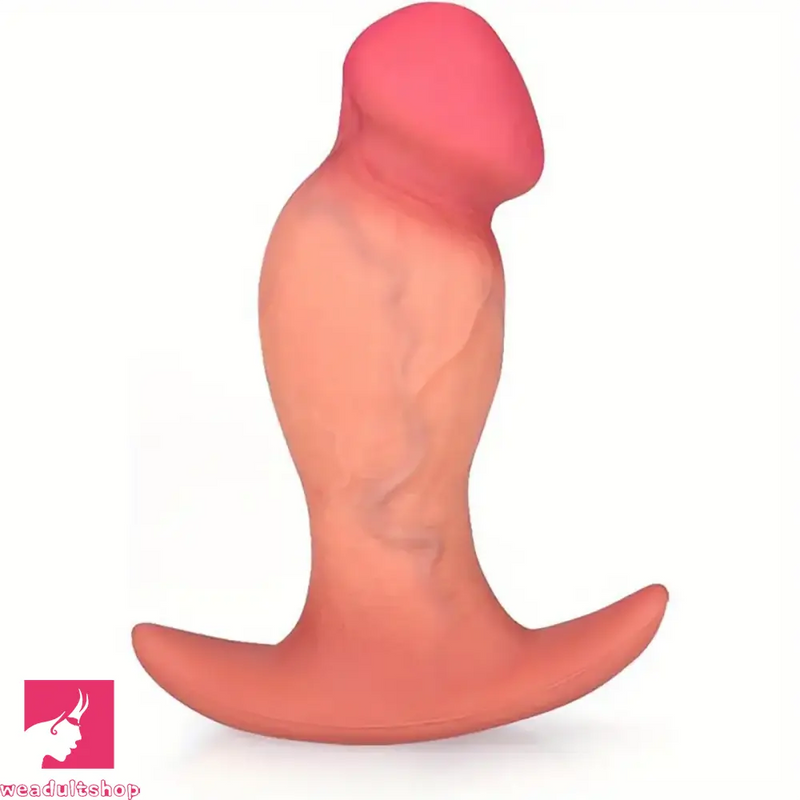 3.81in 4.92in 6.1in Small Silicone Real Soft Dildo With Anchor Base