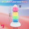 7.87in Luminous Silicone Real Soft Rainbow Dildo Hands Free Toy