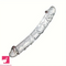 7.9in Clear Glass Double-Headed Penetration Dildo For G-spot Orgasm