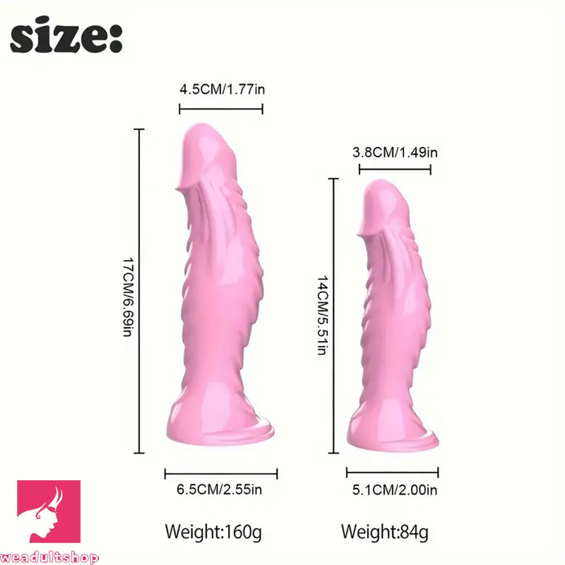 5.51in 6.69in Pink Double Realistic Strap-on Dildo For Anal Harness