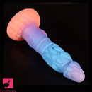 8.66in Mushroom Head Silicone Soft Glowing Luminous Knot Dildo