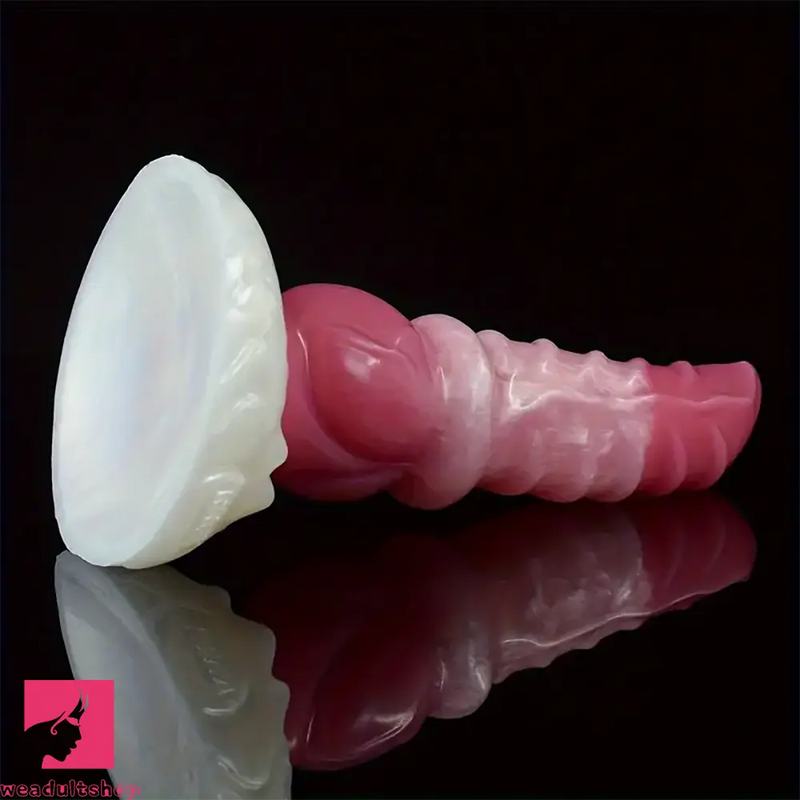 7.2in Ribbed Wolf Realistic Penis Cock Strap on Dildo Harness Belt Toy