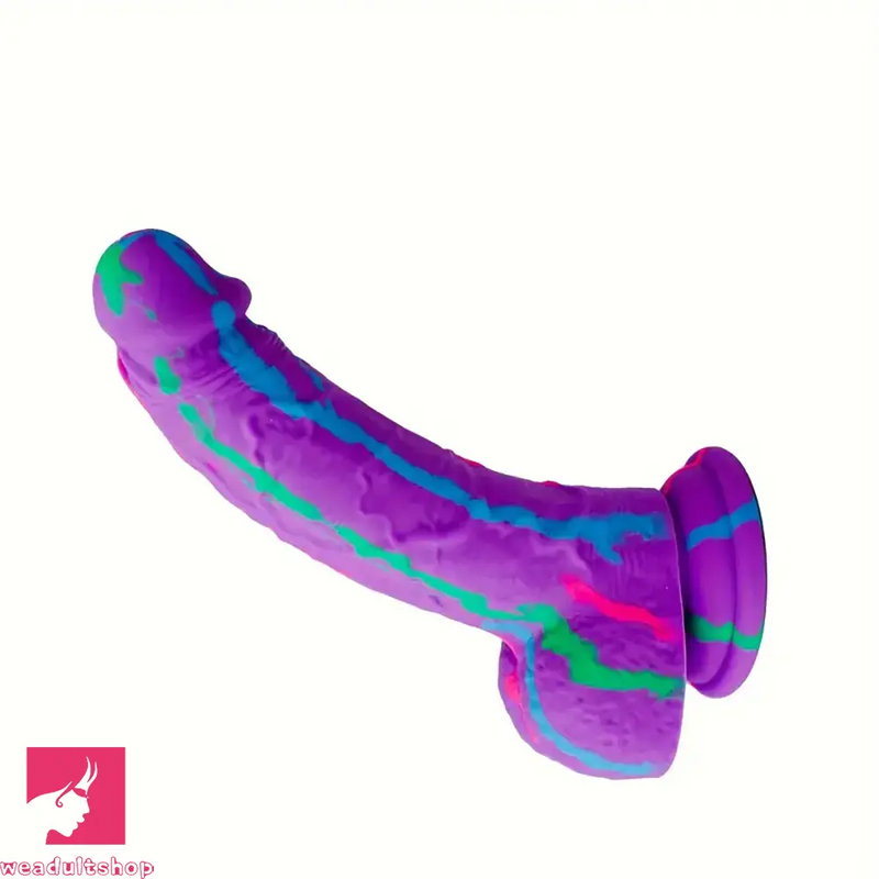 8.26in Colorful Silicone Soft Big Penis Dildo Anal Adult Love Erotic Toy