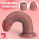 7.3in Realistic Dual Layer Massage Silicone G Spot Vaginal Dildo