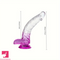 7.9in Curved Clear Lifelike G Spot Dildo For Couple Self-Pleasure Sex