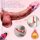 8.66in Skin Feeling Thrusting Vibrating Heating Remote Real Dildo