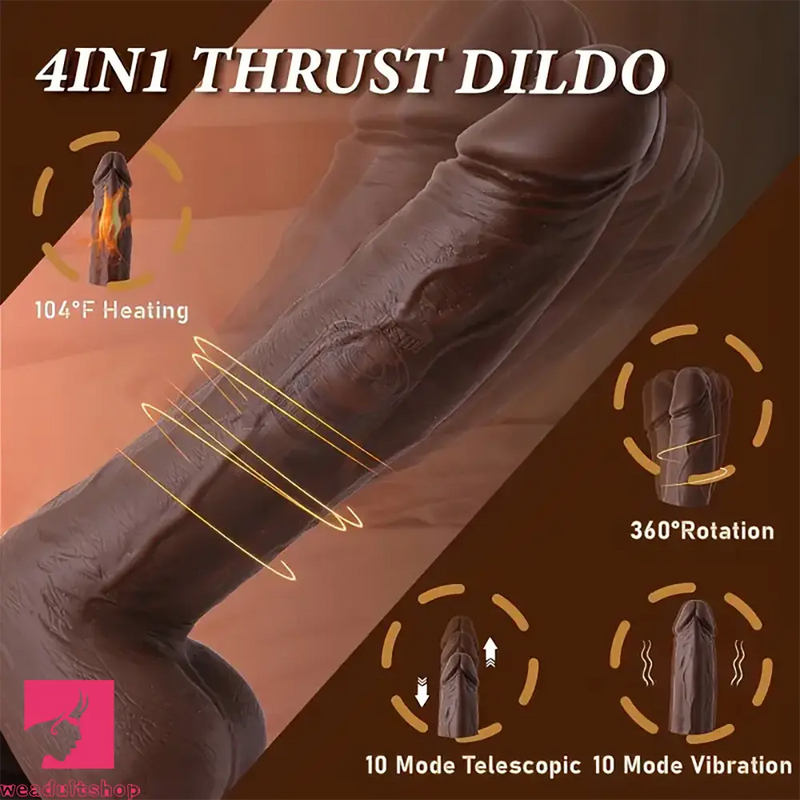 9in Thrusting Vibrating Heating Realistic Rotation Automatic Dildo