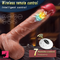 8.85in Wireless Remote Control Vibrating Warming Ejaculating Real Dildo