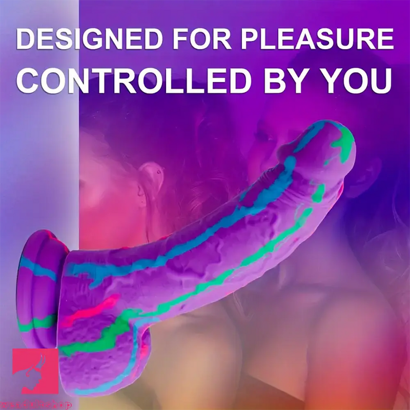 8.26in Colorful Silicone Soft Big Penis Dildo Anal Adult Love Erotic Toy