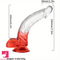 7.9in Curved Clear Lifelike G Spot Dildo For Couple Self-Pleasure Sex