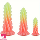 6.3in 7.48in 9.06in Colorful Luminous Hedgehog Spiked BDSM Dildo