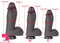 7.08in 7.48in 8.26in Ebony Real Silicone Soft Dildo For G-spot Orgasm