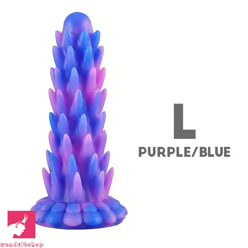 6.3in 7.48in 9.06in Colorful Luminous Hedgehog Spiked BDSM Dildo