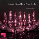 Multiple Options Liquid Silicone Big Soft Dog Knot Horse Cock Dildo