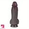 7.08in 7.48in 8.26in Ebony Real Silicone Soft Dildo For G-spot Orgasm