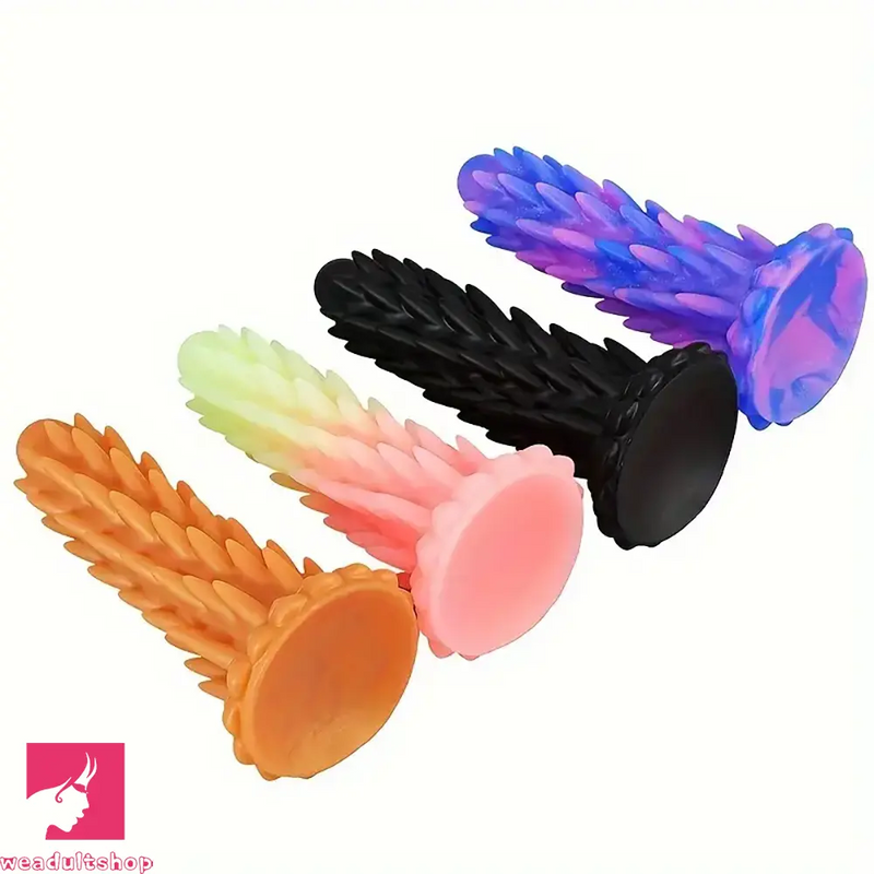 6.3in 7.48in 9.06in Colorful Luminous Hedgehog Spiked BDSM Dildo