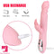 10.24in Thrusting Vibrating Heating Big Dildo With Tongue Licking Toy