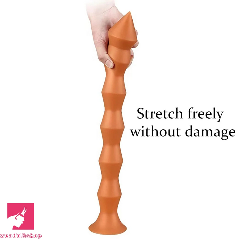 9.84in 11.81in 13.78in Thread Spire Large Soft Cock Anal Butt Plug Dildo