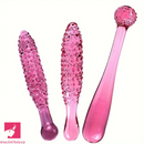 6.3in 6.69in 7.87in Crystal Glass Spiked Dildo Penis Self-Using Toy