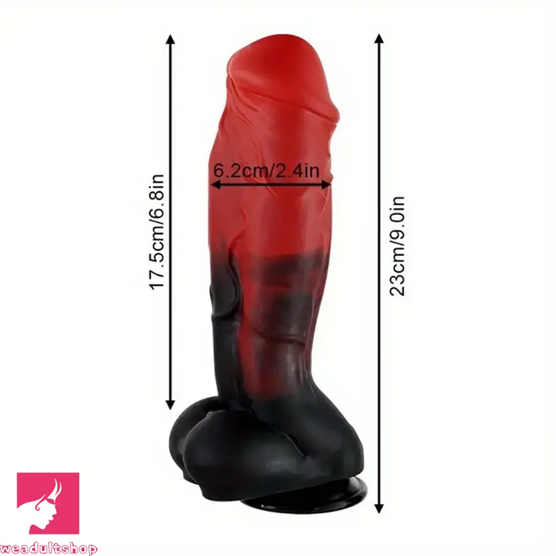 9in Realistic Silicone Soft Wide Big Dildo Sex Toy For Vagina Anal Clit