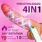 8.66in 4in1 Rotation Friction Heating Vibrating Thrusting Soft Dildo