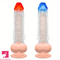 8.46in Clear Anatomy Big Spiked Penis Sleeve Dildo For Enlargement