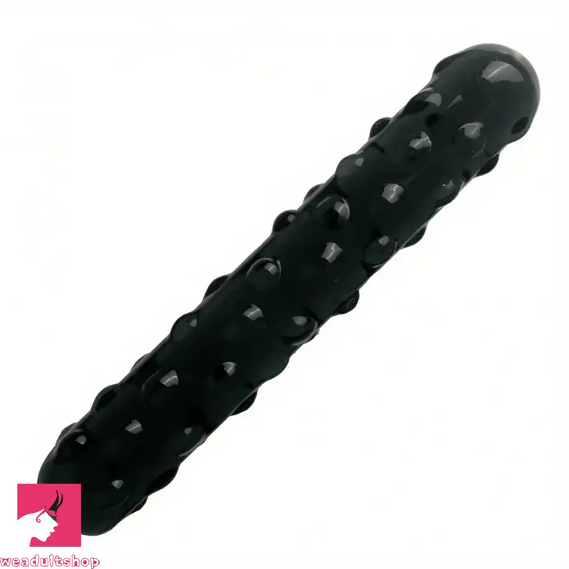 6.89in Crystal Clear Penis Glass Double Sided Spiked Dildo Sex Toy