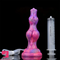 8.07in Luminous Squirting Knot Animal Big Silicone Soft Dildo For Anal