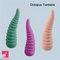 5.51in Portable Small Octopus Tentacle Soft Silicone G-Spot Dildo