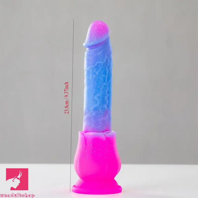 9.37in Rose Gradient Starry Sky Big Male Dildo For Stimulation Sex