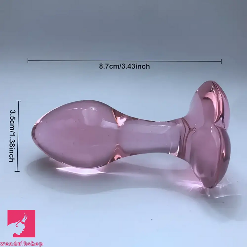 3.43in Crystal Clear Penis Glass Small Dildo Adult Masturbation Sex