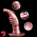 5.91in 6.1in Fantasy Liquid Silicone Soft Fist Hands Dildo For Anal