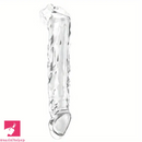 7.48in Clear Penis Sleeve Dildo For Cock Enlargement Anal Men Sex