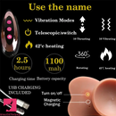 9in Remote Control Thrusting Vibrating Heating Silicone Real Dildo