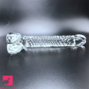 7.68in Crystal Clear Penis Glass Fantasy Dildo Male Female Masturbator