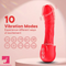 8.4in Automatic Electric Heating Vibrating Big Rose Dildo Sex Toy