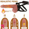 8.26in Wireless Vibrating Thrusting Heating Silicone Strap on Dildo