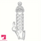 7.48in Clear Anatomy Spiked Penis Sleeve Dildo For Anus Massage