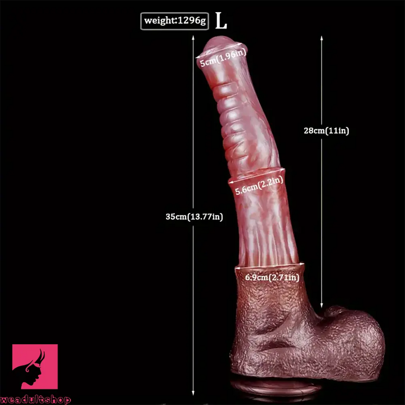 9.64in 13.77in Silicone Soft Animal Big Long Horse Cock Dildo For Love